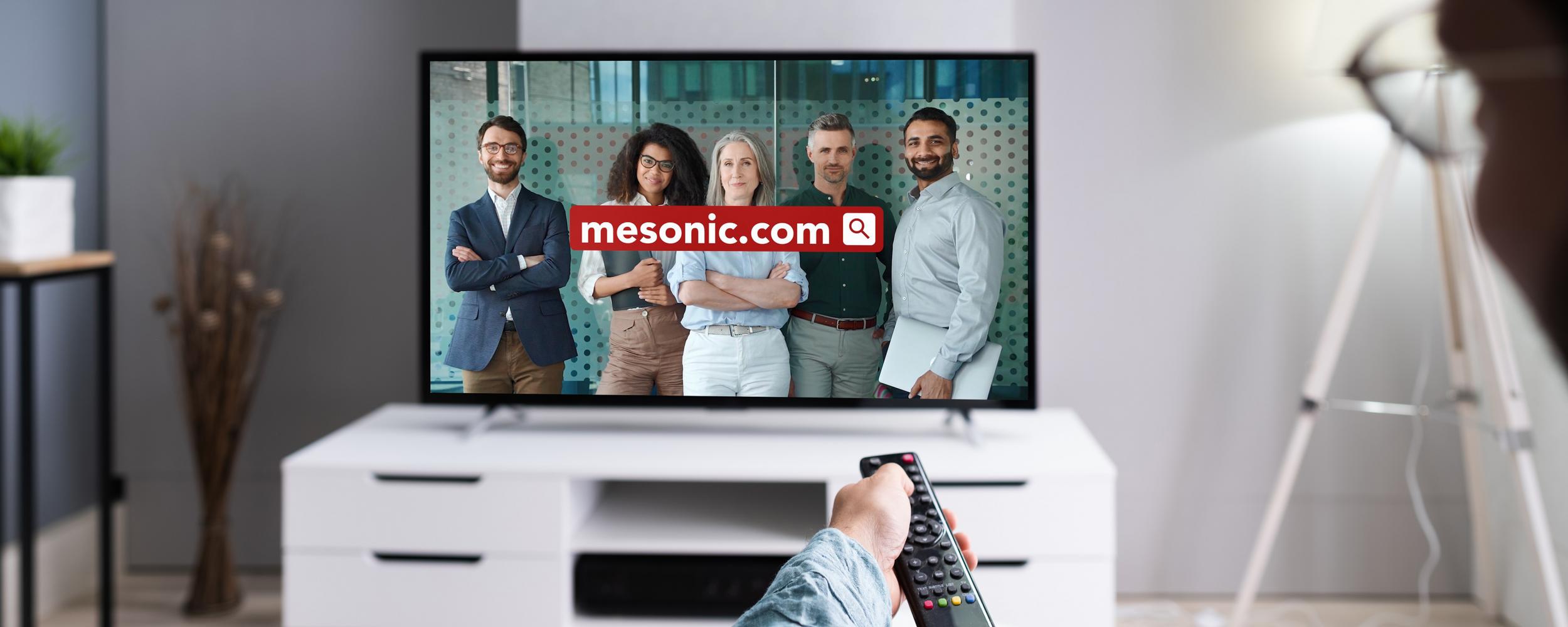 mesonic TV commercial on television
